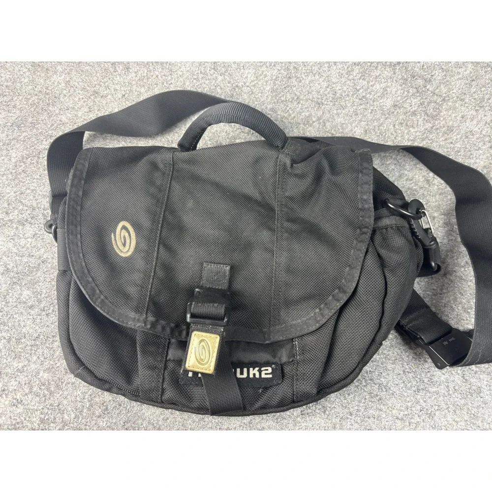 Timbuk2 Messenger Bag Unisex Small Black Ballistic Nylon Crossbody Commuter